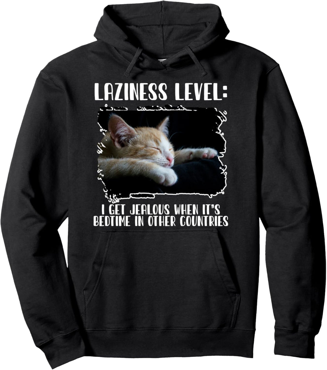 Lustige Katzen Spruch lustig faul Spruch grumpy Pullover Hoodie