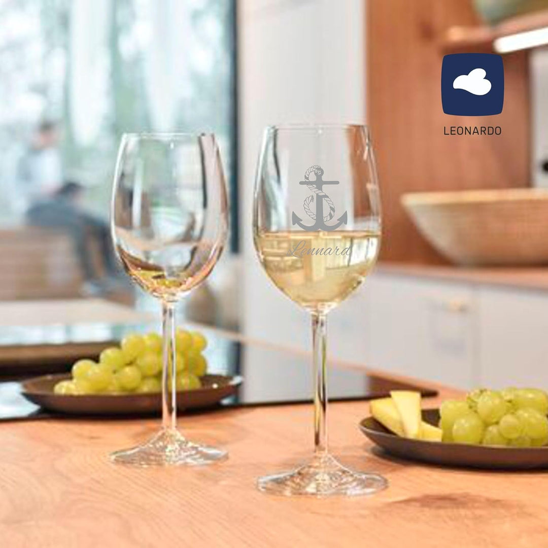 Geschenk zum Valentinstag – Wein Geschenksets – Weinglas mit Gravur 370ml – Geburtstagsgeschenke – G