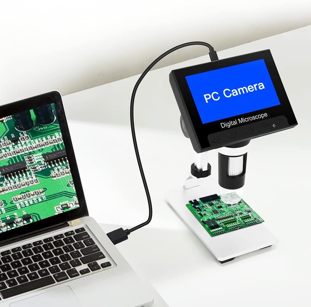 Digitales USB-Mikroskop, 1000-fache Vergrösserung, Zoom-Lötmikroskop mit 8 einstellbaren LED-Lichter