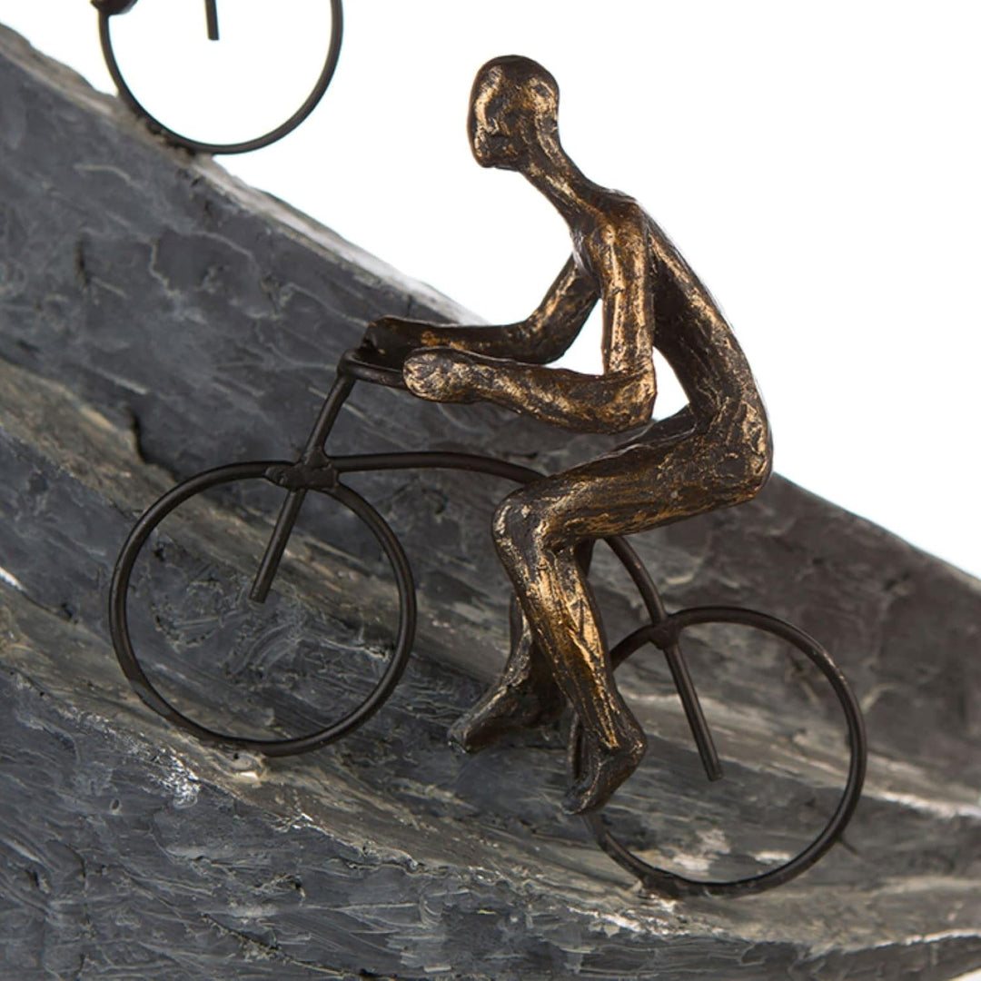 Casablanca Deko Skulptur Figur - Fahrrad Fahren Rennrad Mountainbike - Poly/Metall - 28x33x13 cm