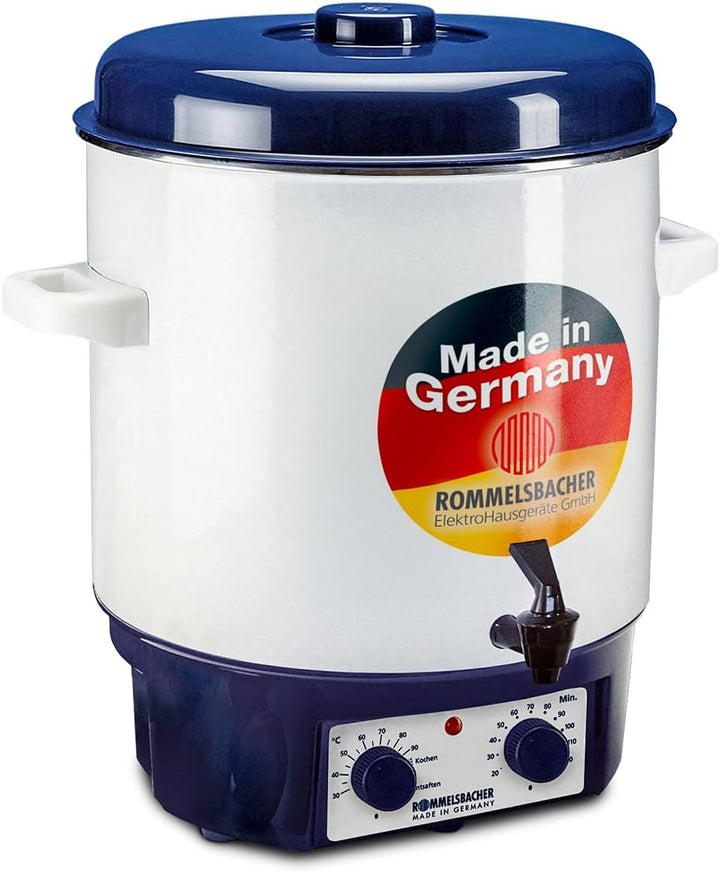 ROMMELSBACHER Glühwein-/Einkochvollautomat KA 1804 - 2-Schicht-Emaillierung, 27 Liter/für 14 Gläser