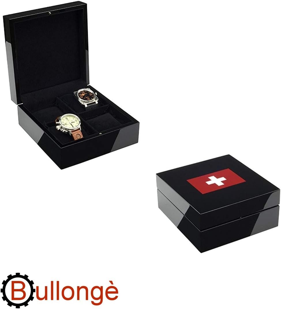 BULLONGÈ Uhrenbox ELESWISS piano black für 4 Armbanduhren