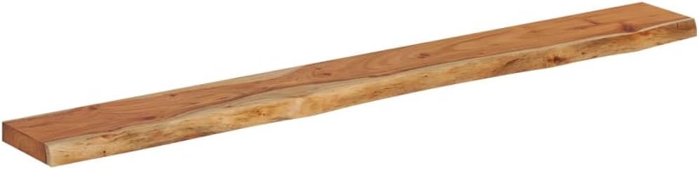 vidaXL Wandregal 140x20x3,8 cm Rechteckig Massivholz Akazie Baumkante