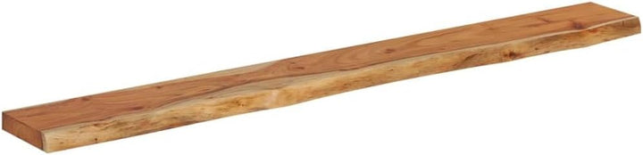 vidaXL Wandregal 140x20x3,8 cm Rechteckig Massivholz Akazie Baumkante