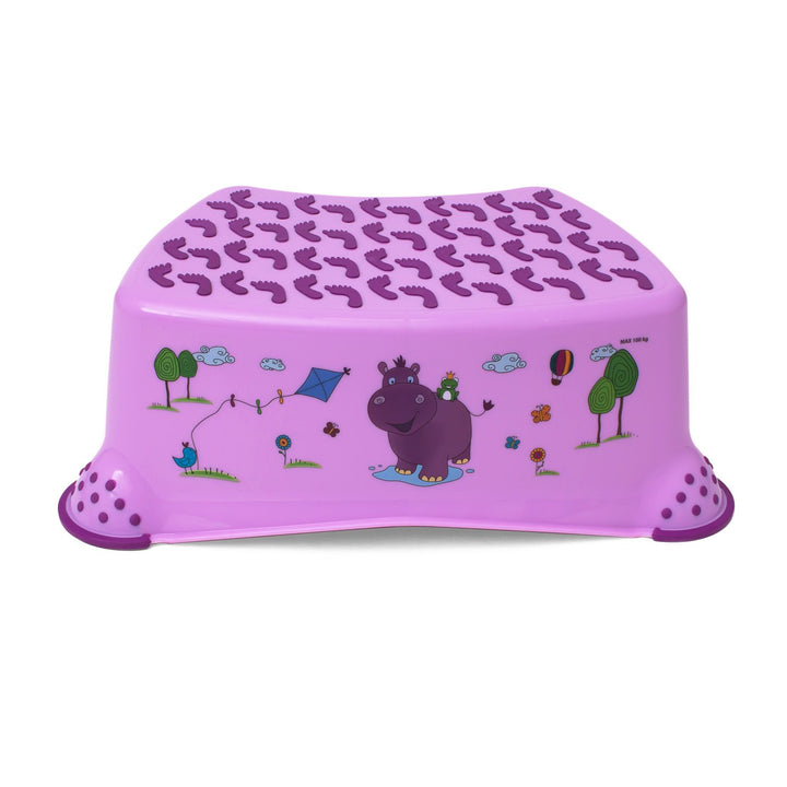 keeeper Hippo Tritthocker, Ab ca. 18 Monate bis ca. 10 Jahre, Anti-Rutsch-Funktion, Tomek, Lila Hipp