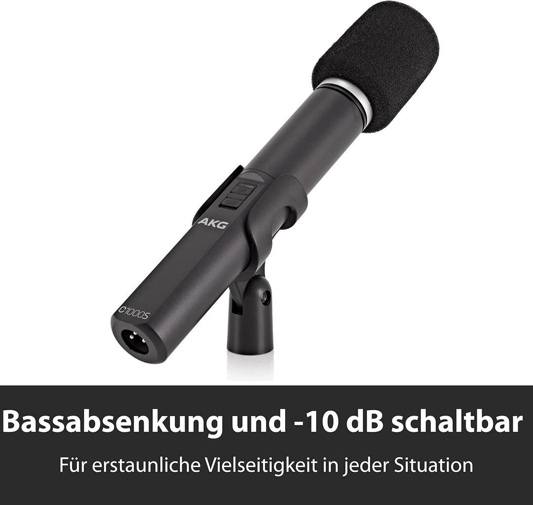 AKG C1000S MK IV Kleinmembran-Kondensatormikrofon, Vielseitig einsetzbar, umschaltbare Nieren- und H