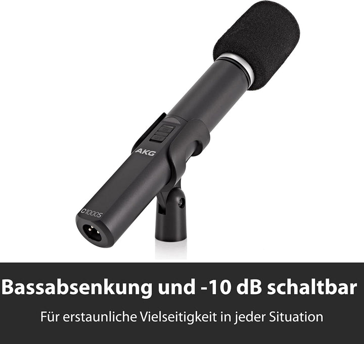 AKG C1000S MK IV Kleinmembran-Kondensatormikrofon, Vielseitig einsetzbar, umschaltbare Nieren- und H