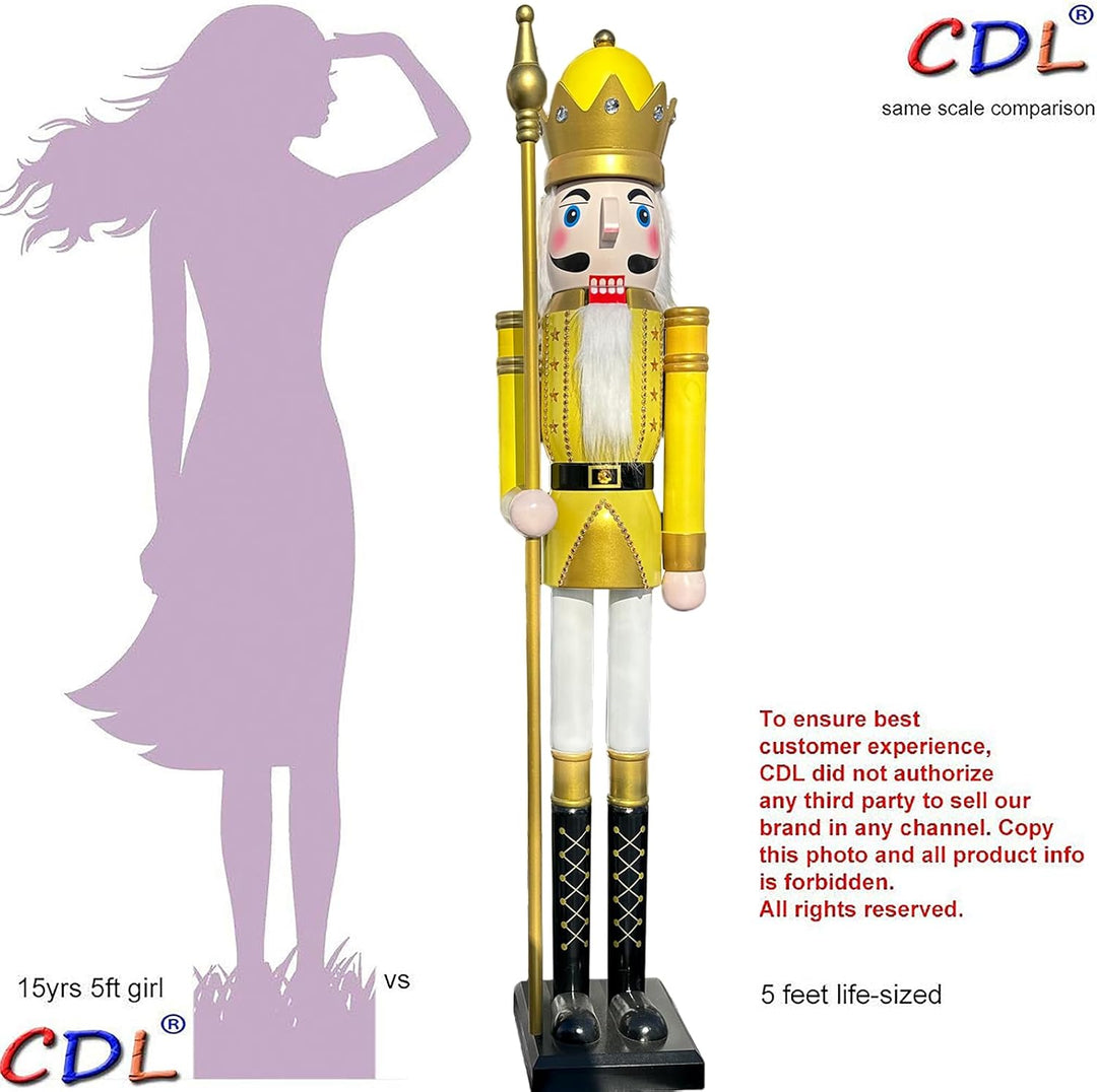 CDL L/4füsse/120cm/4ft/4fuss/120 cm Leben grösse Riesen Nussknacker König Geld Schaufenster/Haus Nus