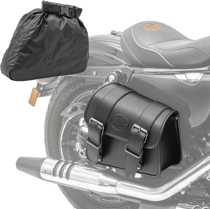 BS-Motoparts Satteltasche für Hyosung Aquila GV 125 Montana Schwarz rechts