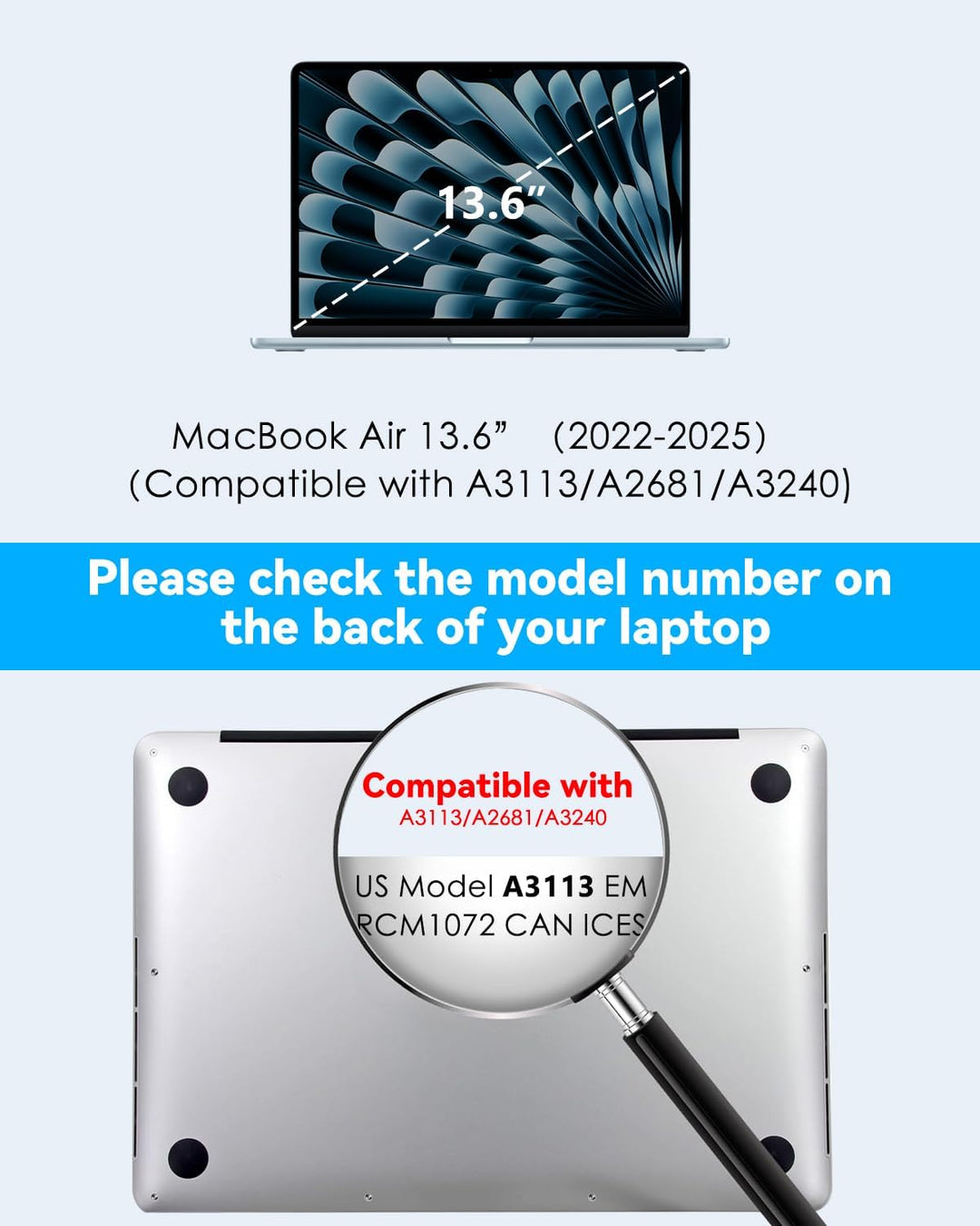 CloudValley Magnetischer Blickschutzfilter für MacBook Air 13,6/13 Zoll (2022-2025, M2/M3/M4 Chip),