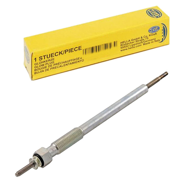 HELLA 8EG 008 498-701 Glühkerze - SW: 12mm - Glühkerzenausf.: leistungsoptimiert - Stecker: Rundstec