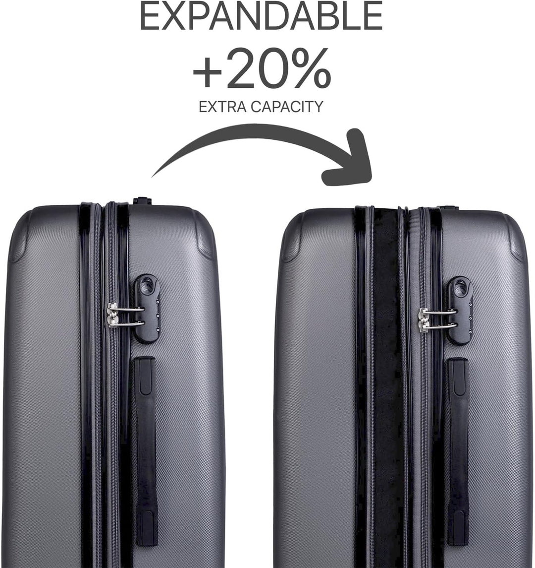 ITACA - Koffer Set Mit Rollen In Gross Für Reisen - Reisekoffer Set Aus Robuster Hartschalenkoffer-S