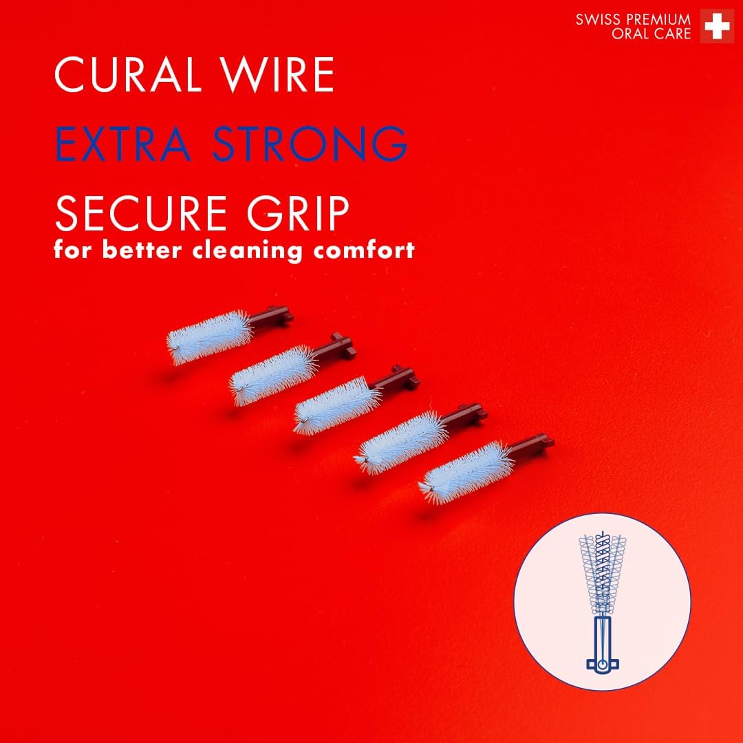 Curaprox Interdentalbürsten CPS 405 perio plus, Set aus 5 Bürsten Grösse 1,3 mm und einem Halter UHS