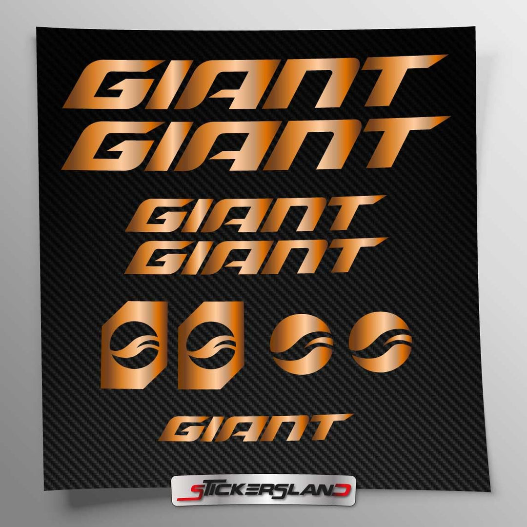 Stickersland® Aufkleber-Set kompatibel mit Rahmen Giant MTB Mountainbike und Helm | Decals Aufkleber