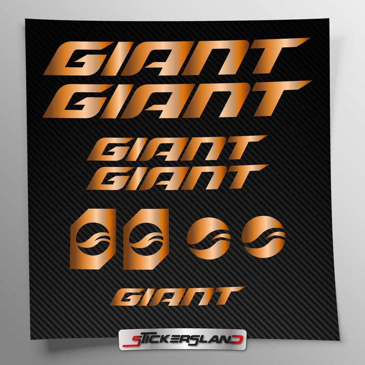 Stickersland® Aufkleber-Set kompatibel mit Rahmen Giant MTB Mountainbike und Helm | Decals Aufkleber
