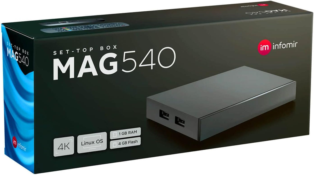 MAG 540 Original Infomir & hb-digital Set Top Box 4K Media Player Receiver Internet TV UHD 60FPS 216