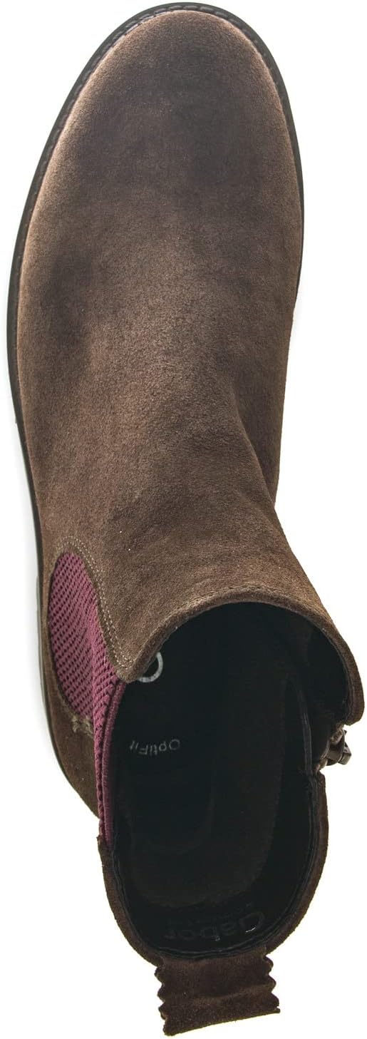 Gabor Damen Chelsea Boots, Frauen Stiefeletten,Komfortable Mehrweite (H) 37.5 EU Weit Braun Whisky,