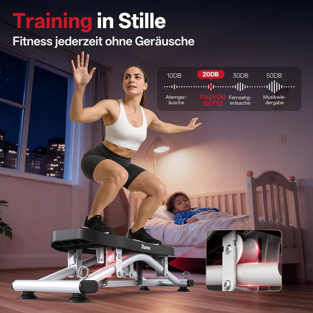 PASYOU Balance Board Ski-Simulator,Wackelbrett mit Widerstandsbändern,Balance Board Erwachsene mit L