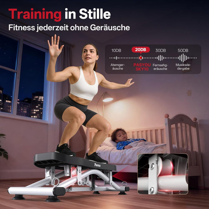 PASYOU Balance Board Ski-Simulator,Wackelbrett mit Widerstandsbändern,Balance Board Erwachsene mit L