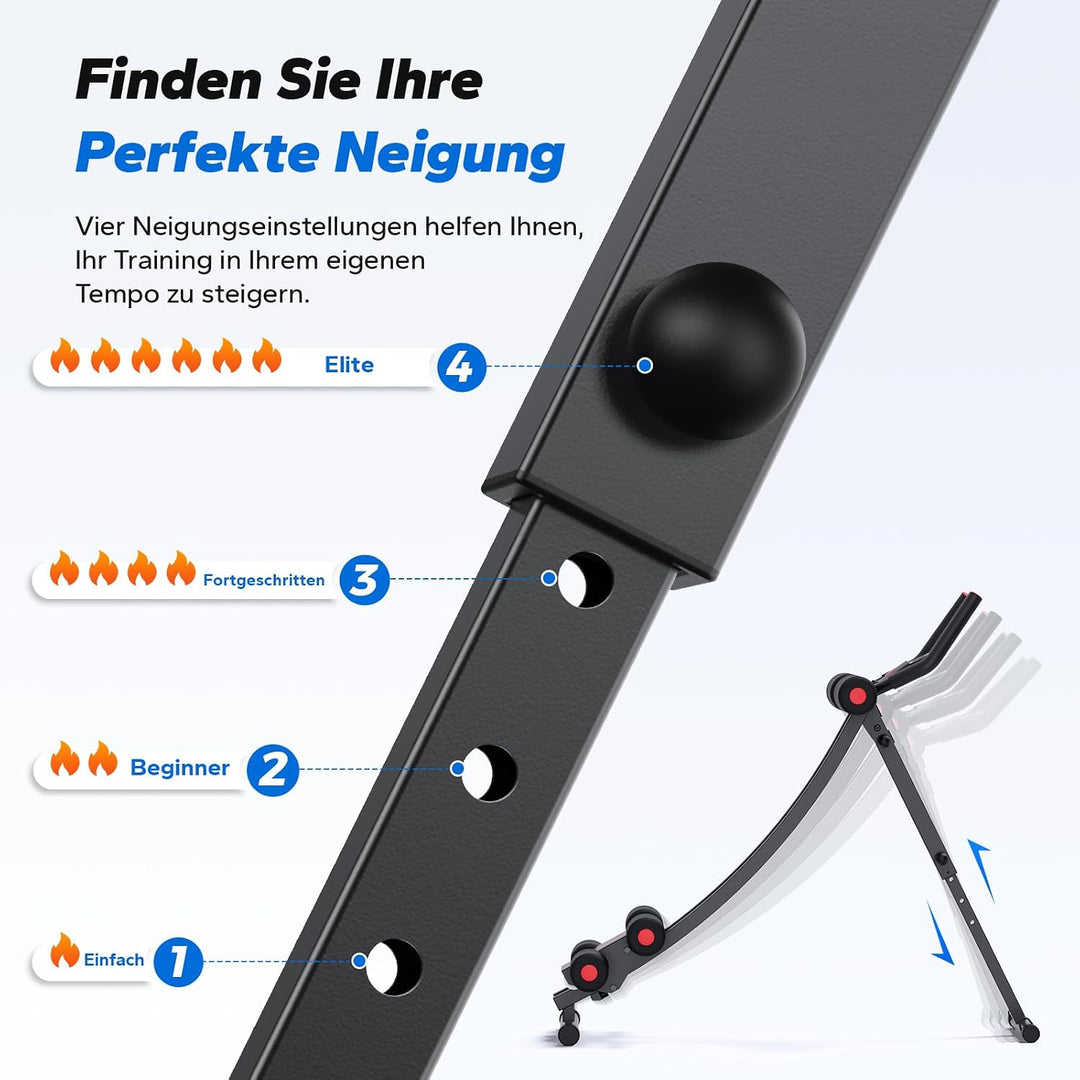 MERACH Bauchtrainer Ab Roller – Dual Track Bauchmuskeltrainer Verstellbares für Abs Bauch Beine Po,