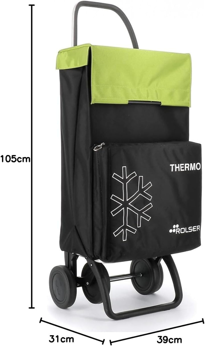 Einkaufstrolley Rolser Thermo Fresh MF 4 Räder - Schwarz und Lima 4 Räder Schwarz und Lima, 4 Räder