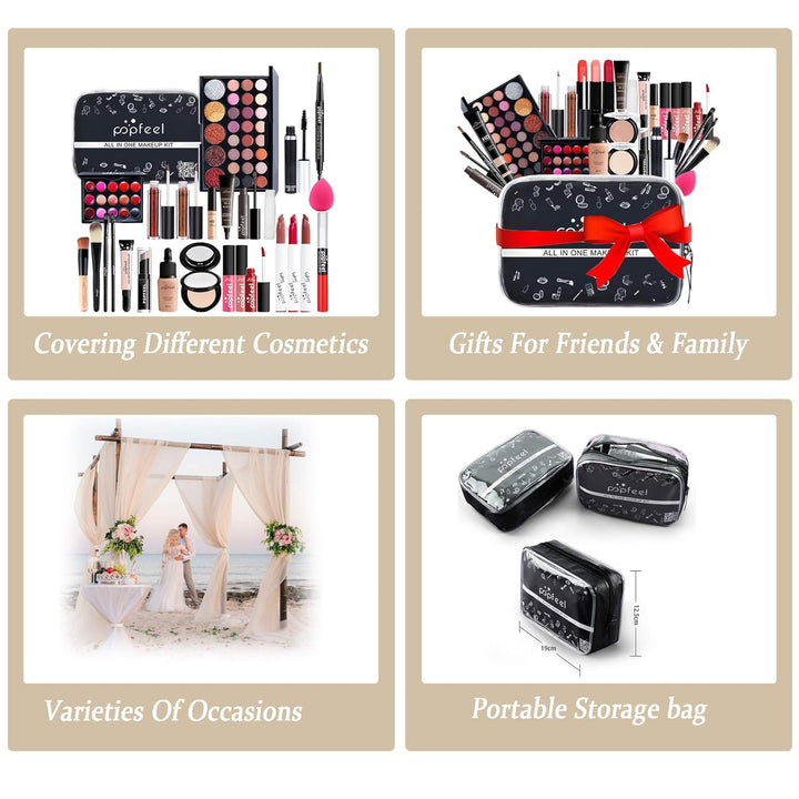 RoseFlower Schminke Set Profi Make Up Set Teenager Mädchen Schminkkoffer Kosmetische Makeup Paletten