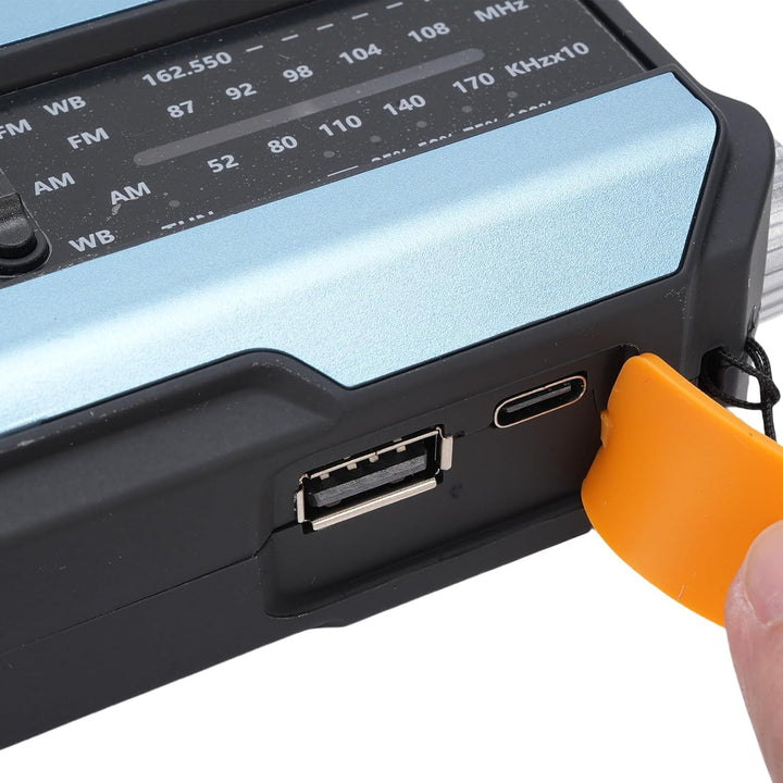 JTLB Notfall-Radio, AM FM WB Radio mit LED-Taschenlampe, Solar Hand Cranked Power Generation, SOS 20