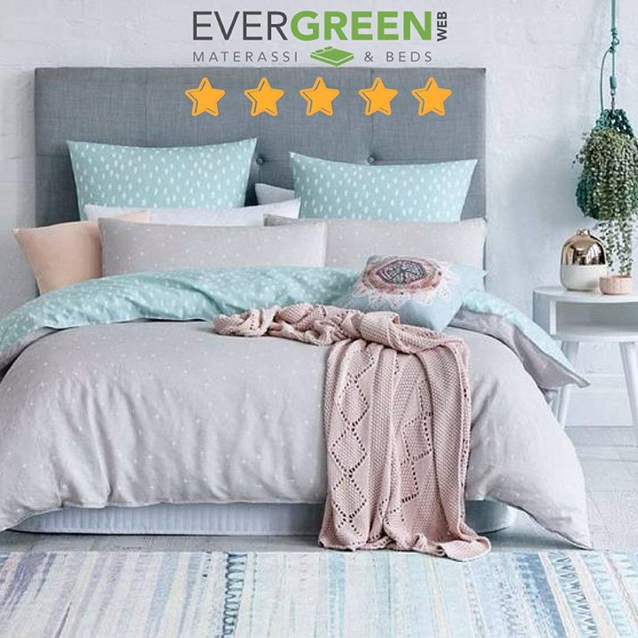 EVERGREENWEB 2er Set Pack Kissen Verschiedene Grössen aus Memory Foam, 15 cm Hoch, geeignet für Nack