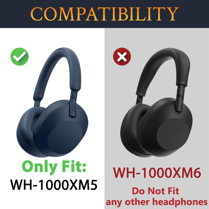 SOULWIT Lammfell Ersatzpolster Ersatz Ohrpolster für Sony WH-1000XM5 (WH1000XM5) Geräuschunterdrücku
