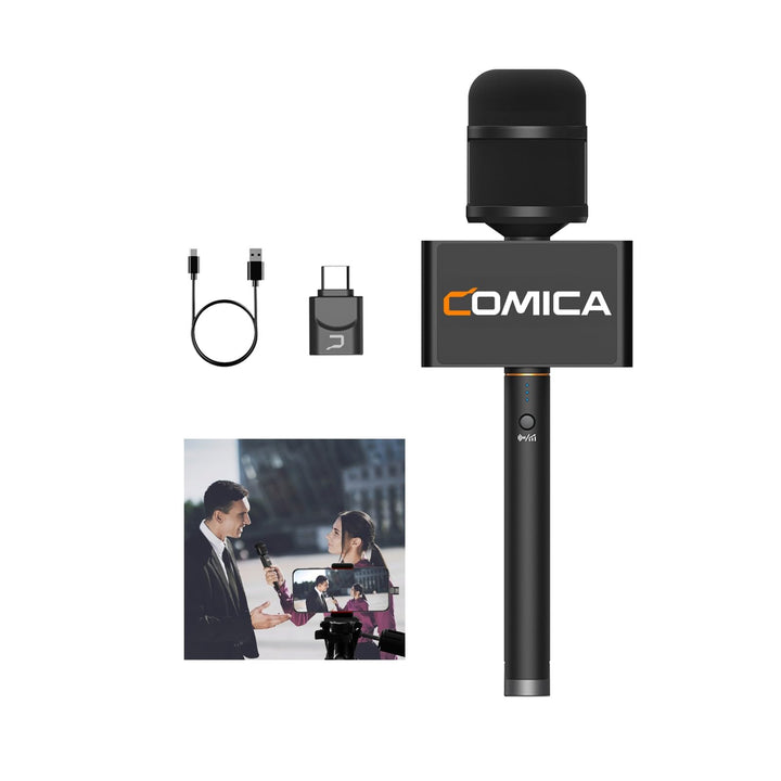 COMICA Revo S Kabelloses Reportermikrofon, Kompatibel mit Windows, Mac OS, unterstützt One-Key-Rausc
