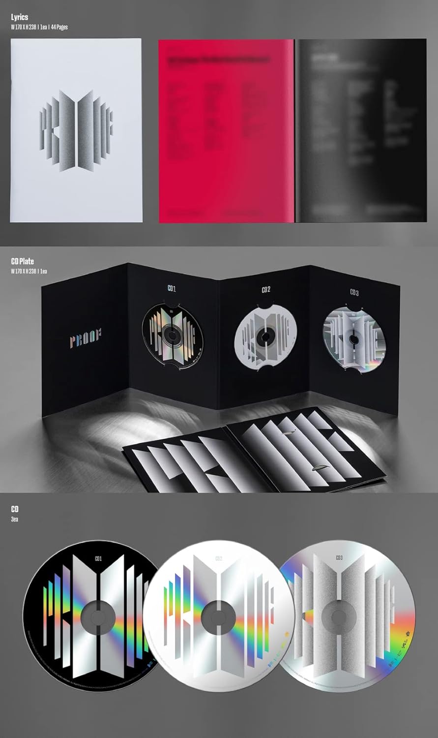 Dreamus BTS Bangtan Boys – Proof Standard Edition [BTS Anthology Album] CD + gefaltetes Poster + ext