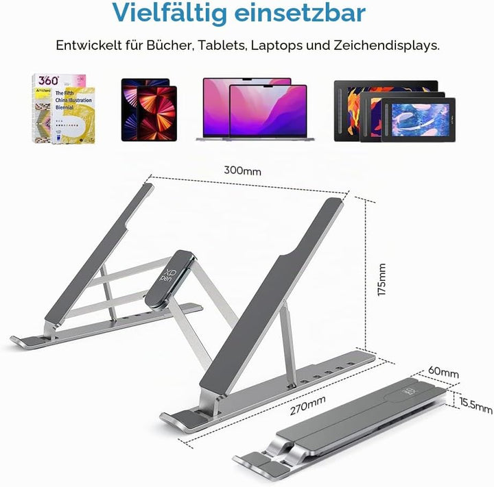 XPPen Ständer für den Schreibtisch, Portable Stütze, Halterung mit 6 verstellbaren Winkeln, ergonomi