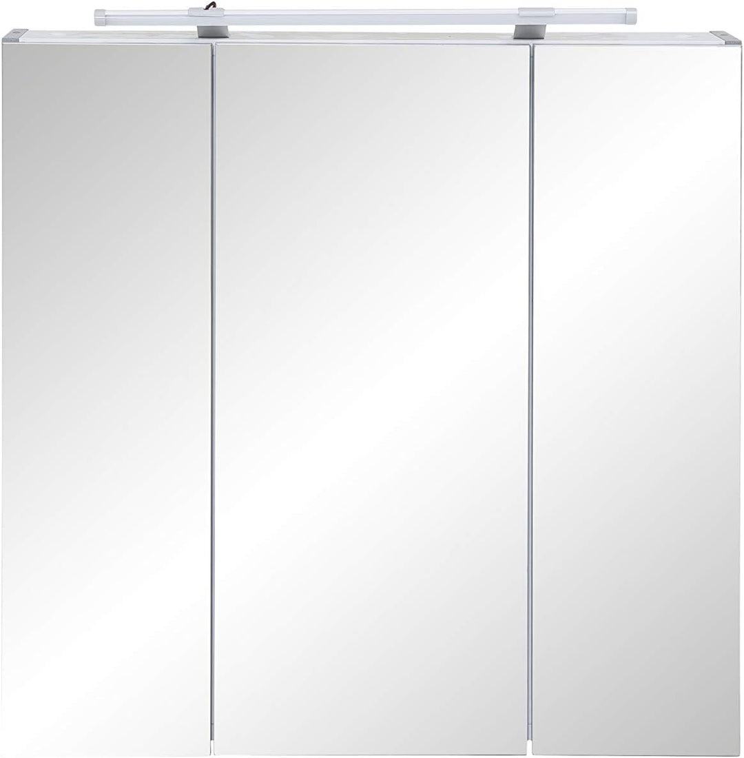 Schildmeyer 127398 Spiegelschrank, 70 x75 x 16 cm, steingrau 70 cm Single, 70 cm Single