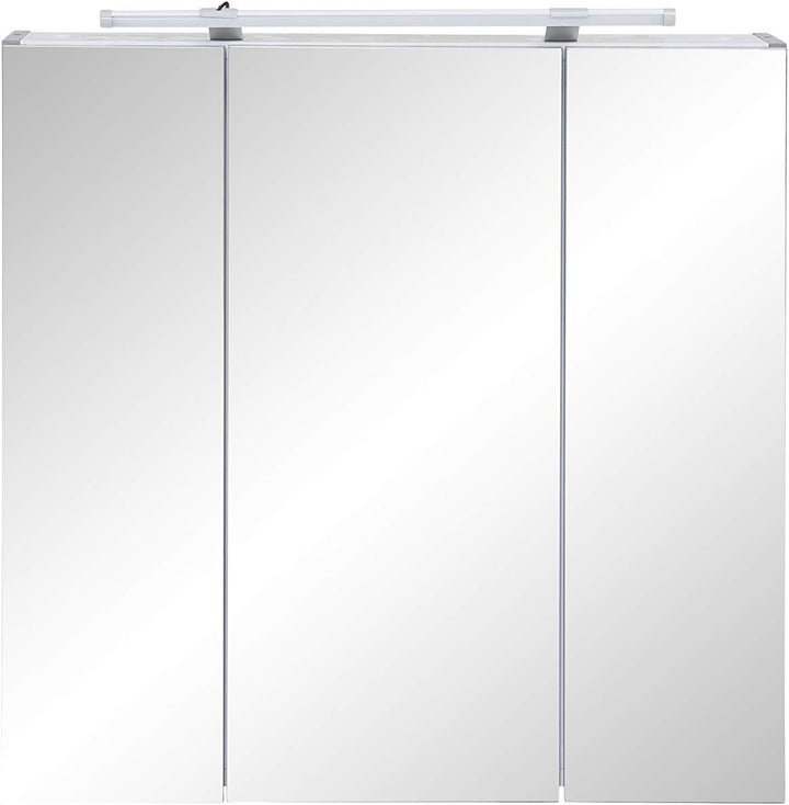 Schildmeyer 127398 Spiegelschrank, 70 x75 x 16 cm, steingrau 70 cm Single, 70 cm Single