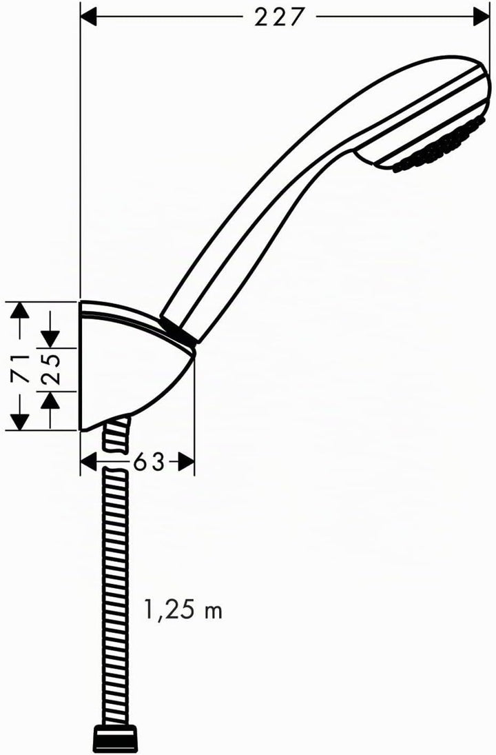 hansgrohe Crometta 85 Duschkopf, inkl. Duschkopfhalterung, Chrom, 1 Strahlart 1 Strahlart Set mit Br