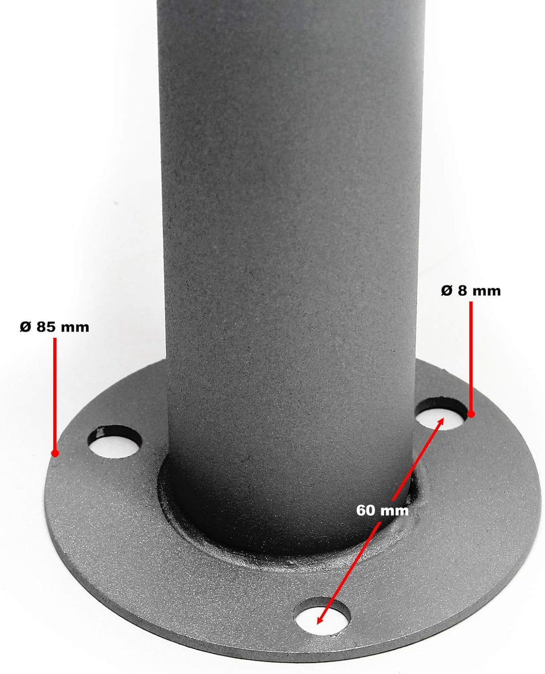 Wiltec Briefkasten Ständer 4-Fach Anthrazit 1700 x 700 mm, Vierfach Standfuss für Postkasten Briefkä