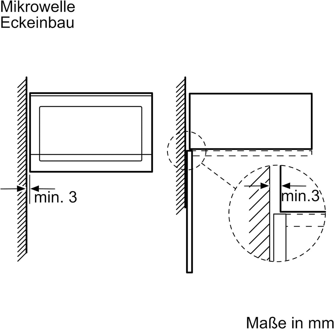 NEFF HLAWD23G0, N 50, Einbau-Mikrowelle ohne Grill, Automatikprogramme, Easy Clean Selbstreinigung,