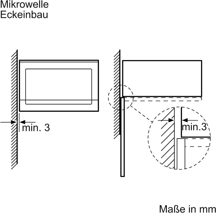 NEFF HLAWD23G0, N 50, Einbau-Mikrowelle ohne Grill, Automatikprogramme, Easy Clean Selbstreinigung,