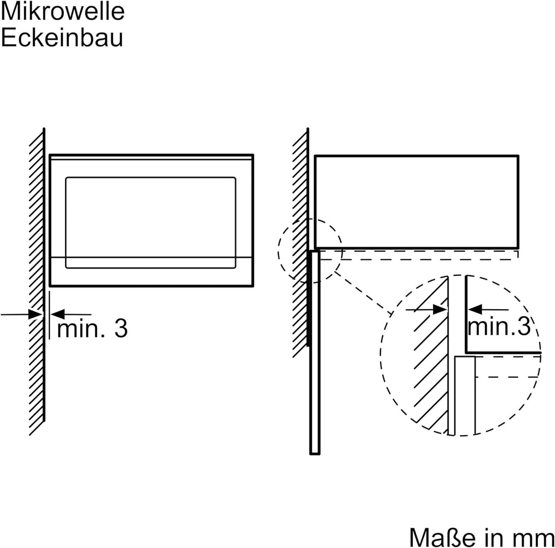 Neff N 50, HLAWD53K0, Einbau Mikrowelle, 59 x 38 cm, Easy Clean für schnelle Reinigung, LED Display,