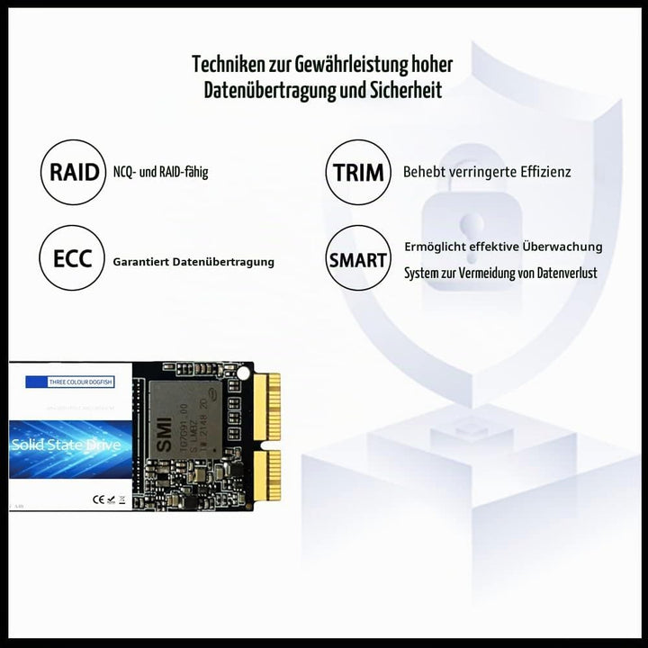 Dogfish 1TB 1000GB SSD für MacBook M.2 2280 NVMe PCIe Gen3x4, interner Solid State Drive Upgrade für