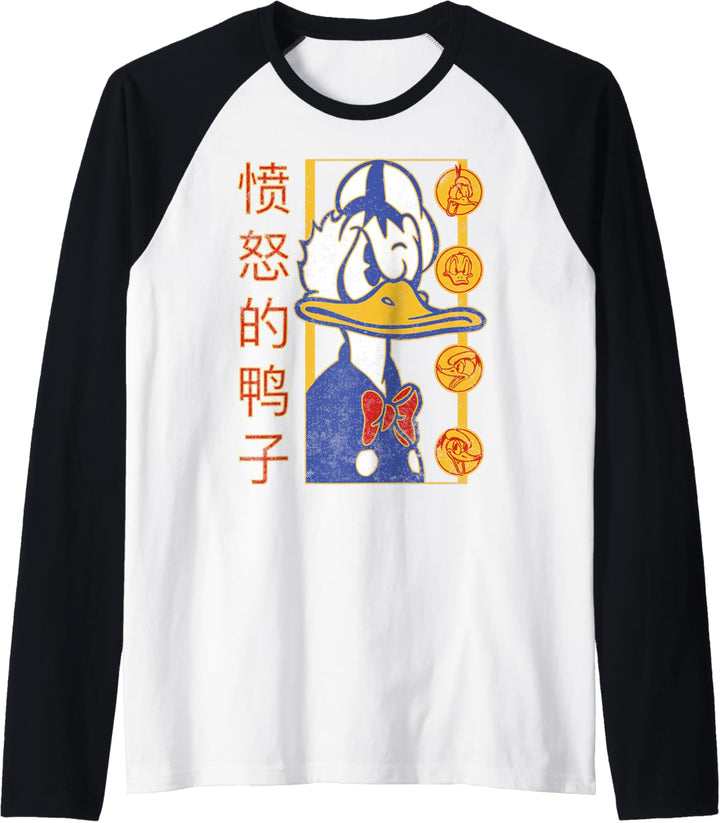 Disney Mickey And Friends Donald Duck Kanji Raglan