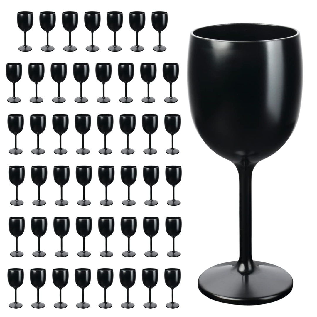 Schramm® Mehrweg Weingläser in schwarz wählbar 6, 12, 24 oder 48 Stück Champagner Glas Sektflöten Se