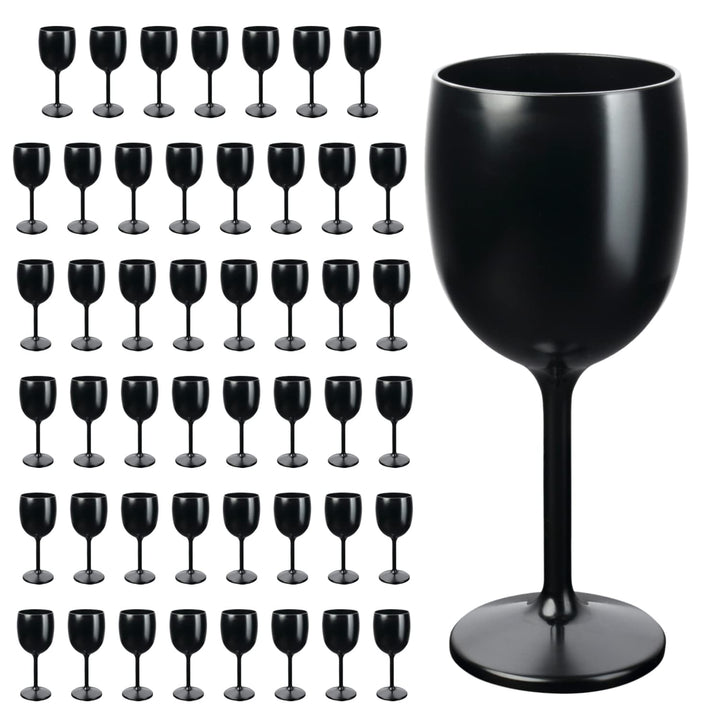 Schramm® Mehrweg Weingläser in schwarz wählbar 6, 12, 24 oder 48 Stück Champagner Glas Sektflöten Se