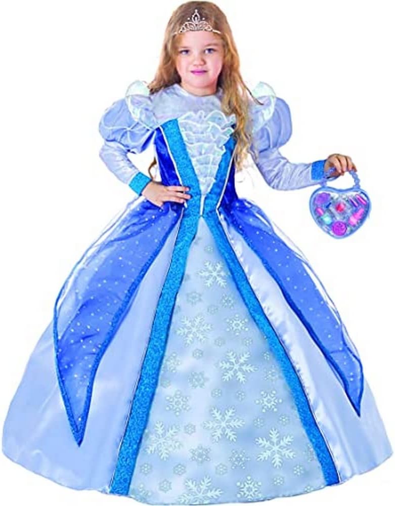 Flowers Paolo - Schneeprinzessin Kostüm für Kinder, blau/blau, 3-4 Jahre, 27139.3-4 Jahre, 3-4 Jahre