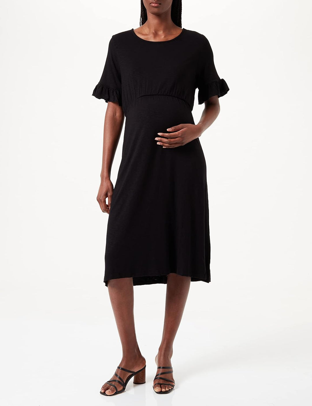 Noppies Damen Dress Short Sleeve Leon Kleid 34 Black - P090, 34 Black - P090