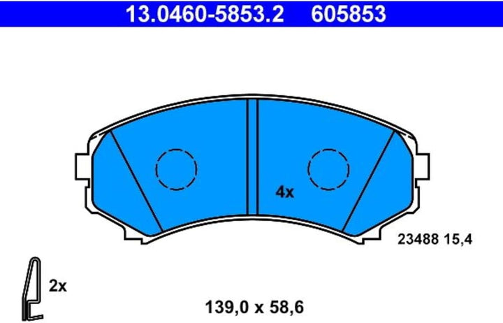 ATE 13046058532 Bremsbelagsatz Scheibenbremse