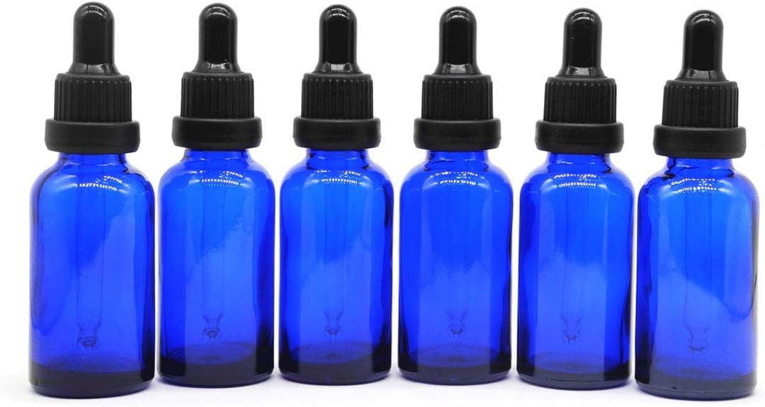 YIZHAO Pipettenflasche 30ml Blau, Apothekerflasche mit [Dropper Pipette Glas], Tinktur Flaschen für