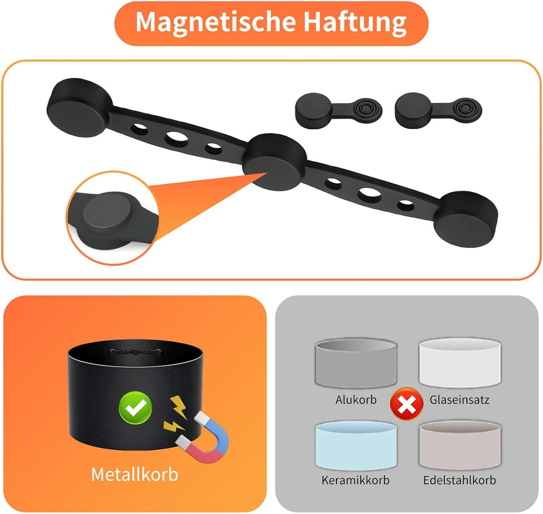15 Stück Silikon Magnete für Airfryer Backpapier und Magnete für Heissluftfritteuse Hitzebeständig L