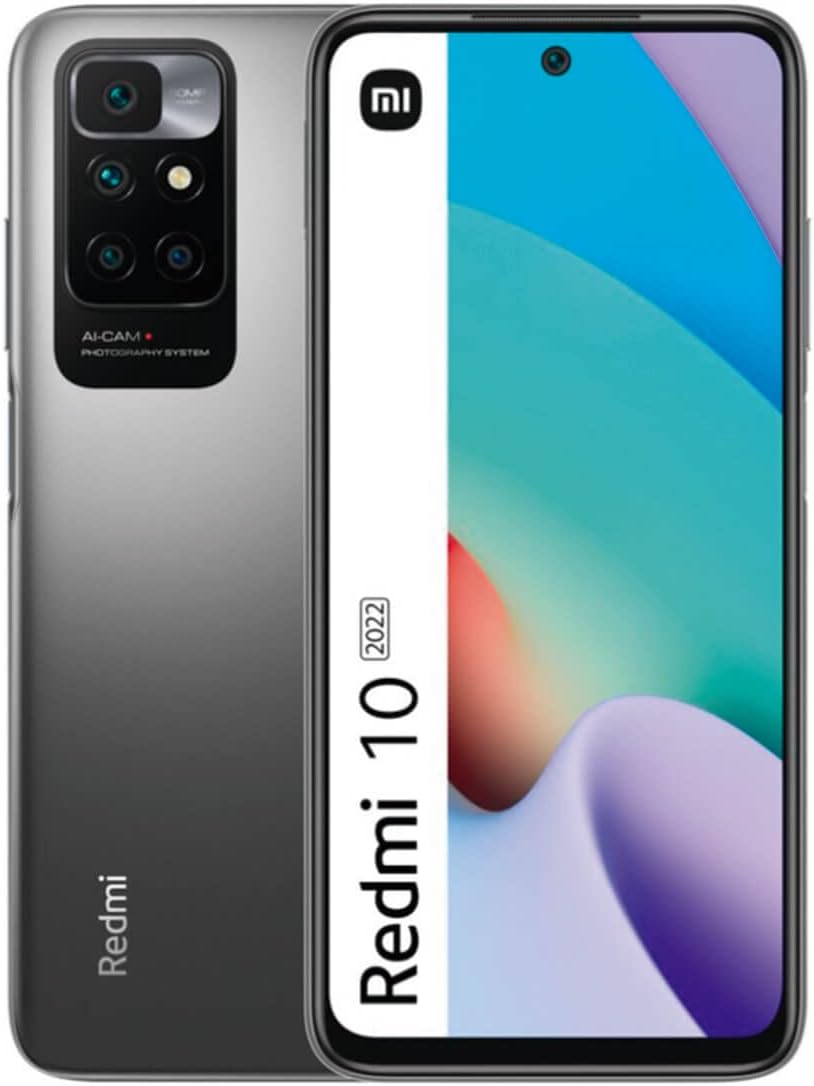 Xiaomi Redmi 10 (2022) - Smartphone 128GB, 4GB RAM, Dual SIM, Carbon Gray Carbon Gray 4+128G, Carbon