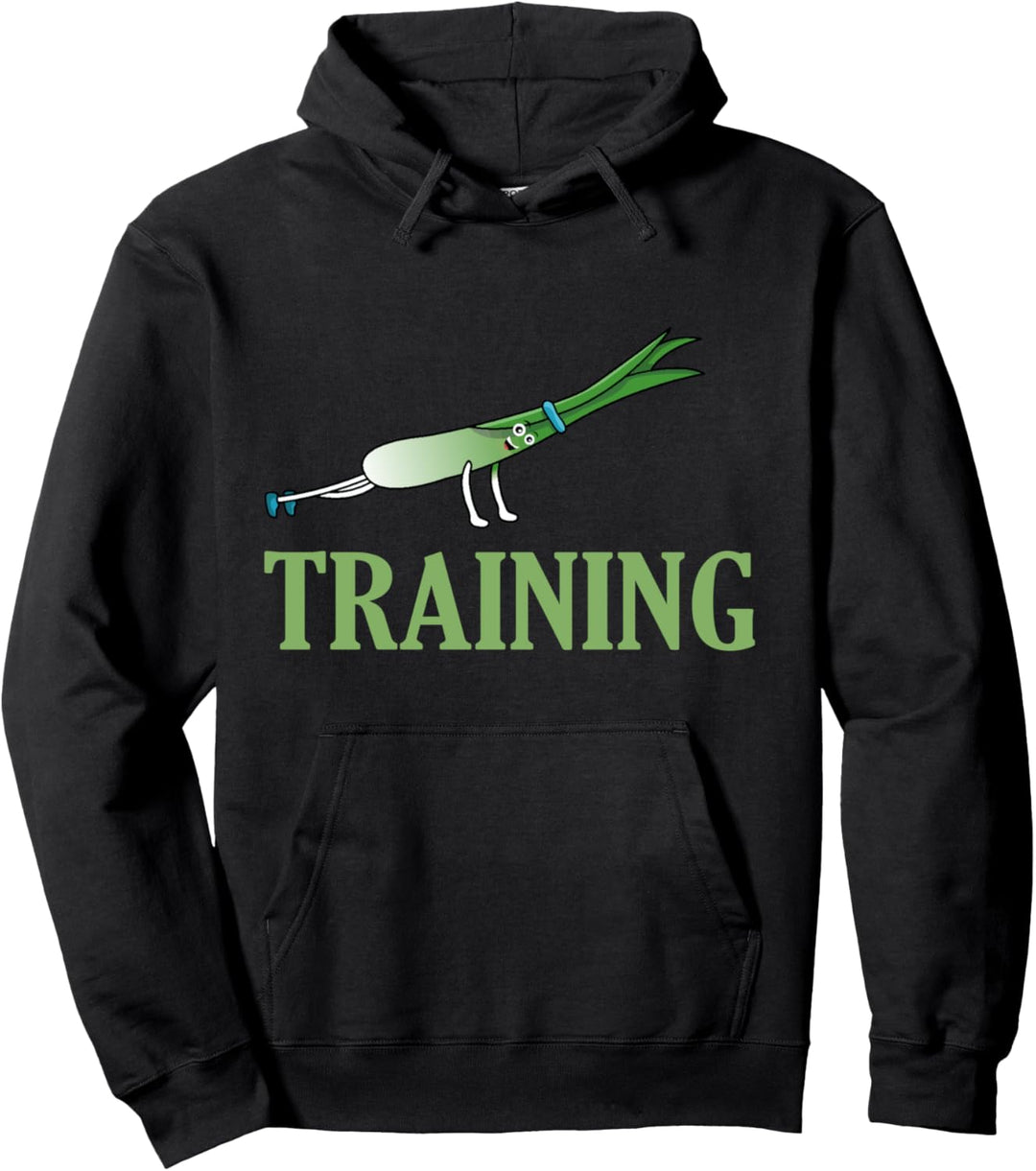 Lauch Training, Lauch Fitness, Lauch im Gym, lustiges Lauch Pullover Hoodie